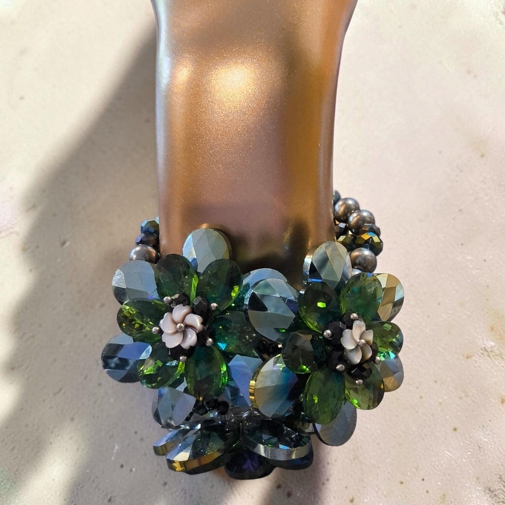 Butler & Wilson Crystal Flower Statement Bracelet Original Box